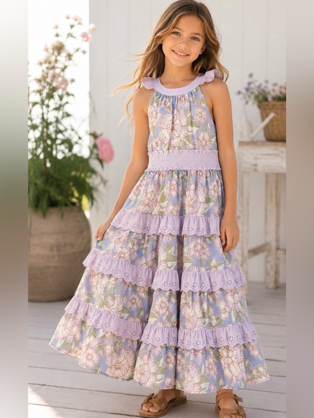 Matilda Jane Dream Chasers Off To Wonderland Maxi Dress Girl's Size 4